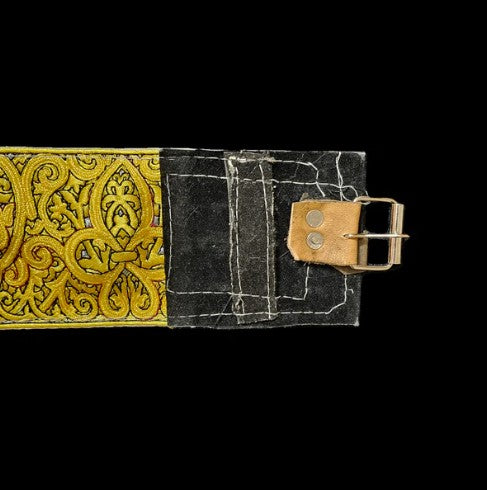 Yemeni Jambiya Blade Case with Tribal Patterns & Embroidered Belt