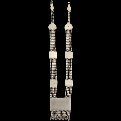 RARE Antique Egyptian Silver Necklace with Marjan Stones