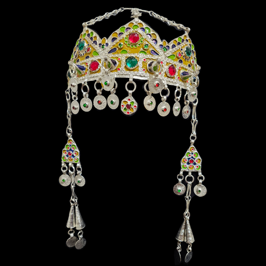 Amazigh Berber Moroccan Vintage Silver Headdress