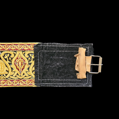 Yemeni Jambiya Dagger with Tribal Pattern & Embroidered Belt