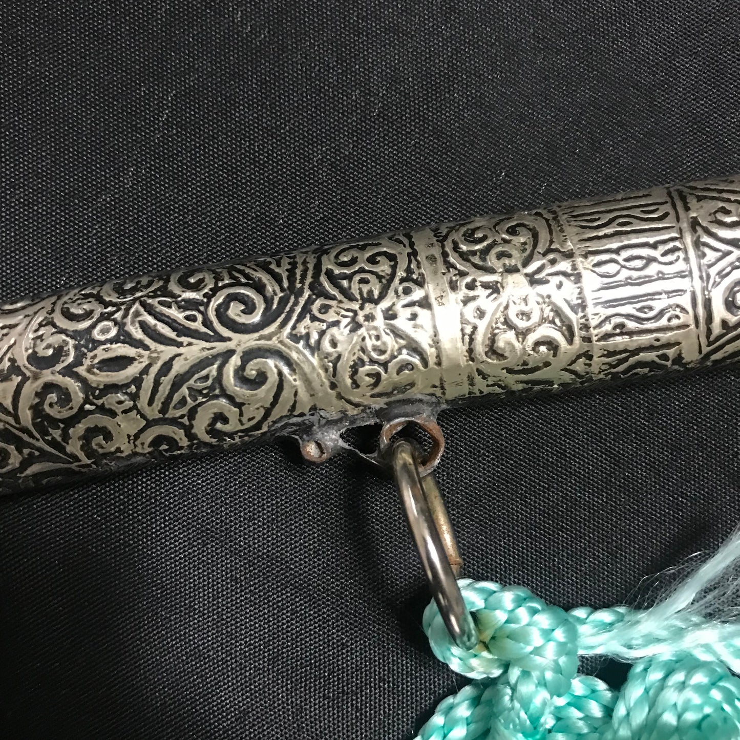 Silver Moroccan Sword Nimcha Saif with Wooden Hilt