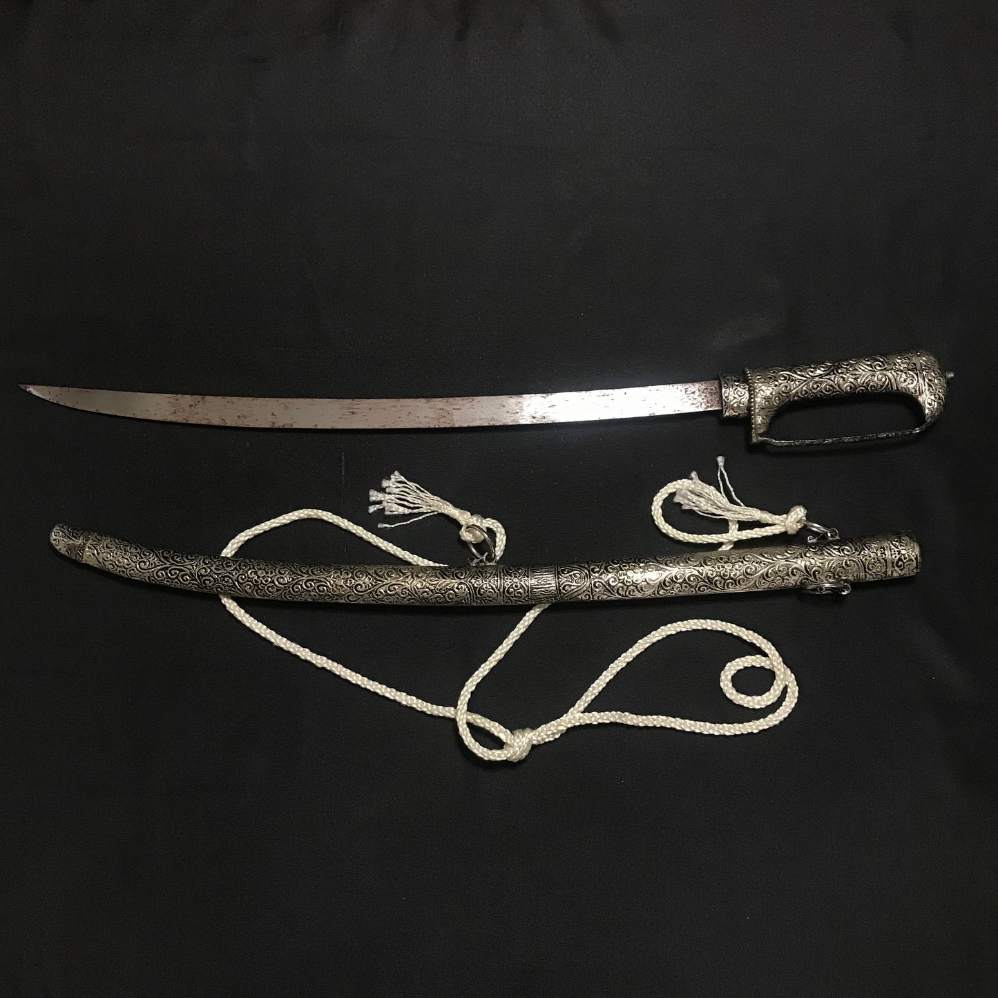 Silver Moroccan Sword Nimcha Saif - Vintage & Handcrafted