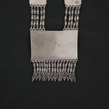 RARE Antique Egyptian Silver Necklace with Marjan Stones